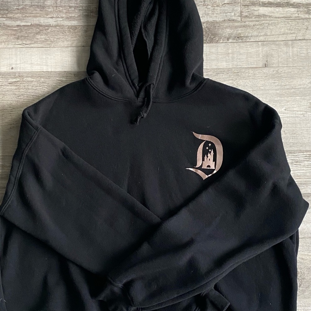 Crop Black w/ Rose Gold Disneyland “Jersey” Hoodie